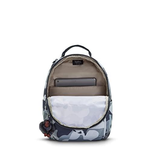 Image of Kipling Women's Seoul Small Backpack, Durable, Padded Shoulder Straps with Tablet Sleeve, Bag, Cool Camo Grey, 10.5''L x 13.75''H x 6.75''D (KI56110HX)