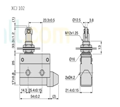 Micro-interrupteur fin de course XCJ-102, automatisme durable en acier - 3