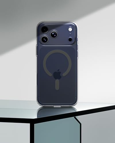 Image of Spigen for iPhone 17 Pro Max Case, Ultra Hybrid MagFit [TPU Covered Camera Control] [Anti-Yellowing] [Compatible with Magsafe] - Clear Graphite
