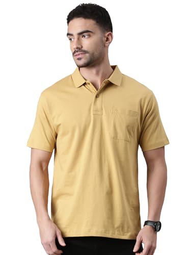 Image of Classic Polo Men's Half Sleeve Polo Neck Authentic Fit Solid Cotton T-Shirt