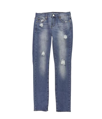 Articles of Society Womens Distressed Straight Leg Jeans, Blue, 26