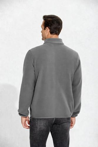 Image of COOFANDY Men Polar Fleece Jacket Lightweight Full Zip Jacket Casual Outdoor