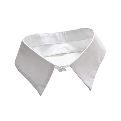 A0127 Collier Collier détachable Col Classique Noir/Blanc Faux col de Chemise Haut de Chemise à Revers Accessoires d'habillement (Blanc)