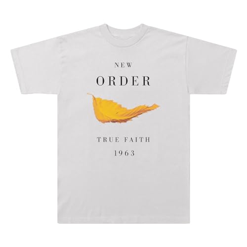 Image of New Order Unisex-Adult Standard True Faith T-Shirt, White, M