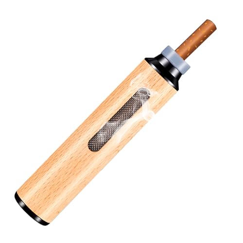 YJFY 1 juego de ceniceros de bolsillo de madera para cigarrillos, portacigarrillos portátil, capacidad para 5 cenizas para el uso en el trabajo, en el coche y en viajes (color madera bruta)