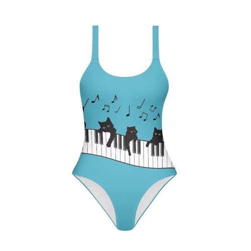 Image of One Piece Bathing Suit for Girl Kids Cute Beach Sport Swimwear U Back Scoop Neck Summer Swimming Pool Beachwear