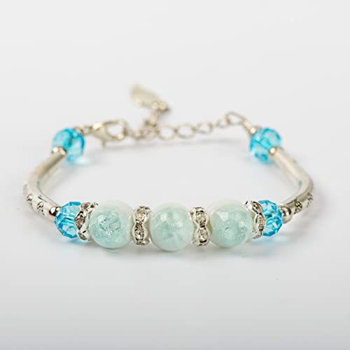 Bracelets perles céramique craquelée style classique vintage