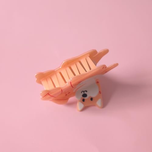 Pinza para cabello de acetato estilo Shiba Inu miniatura 5