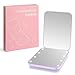 WOBSION Small Mirror with Lights,LED Compact Makeup Mirror,1x/3x Mini Travel Mirror with Magnification,Portable for Purse,Pocket,Gifts for Girls,Purple
