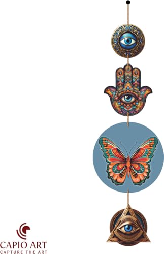 Image of CAPIO ART Welcome Wooden Quote Wall Hanging Decoration Items for Home Decor | Mdf Art for Living Room & Bedroom | Decorative Item for Office & House | Gifts Modern Wood Hanger - Butterfly-1