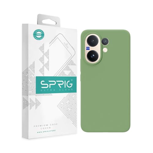 Image of SPRIG Compatible with Vivo V60 Premium SilkTone Back Cover Drop Tested Shock Proof Mobile Case for Men, Women, Boys and Girls with Camera Protection (Mint Green)