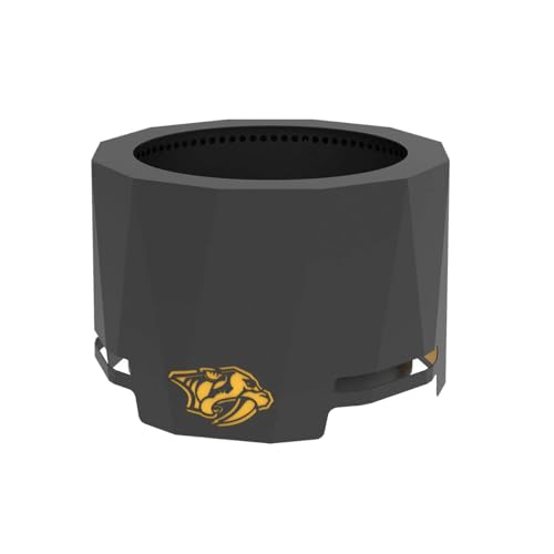 Blue Sky Outdoor Living NHL Nashville Predators 24” Steel Peak Patio Smokeless Fire Pit, Firewood...