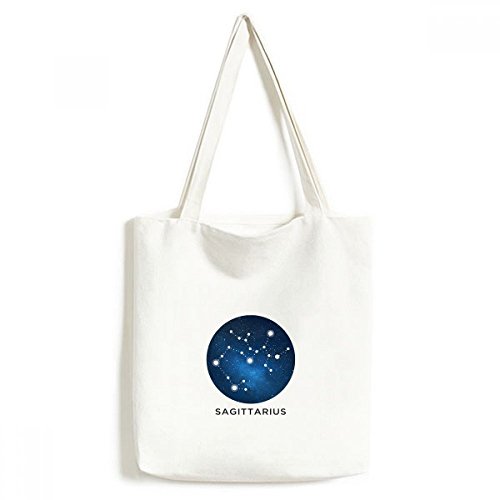 Sac en toile artisanale constellation Sagittaire aux finitions multicolores de qualité