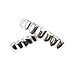 ASLLRISONY Rapper Men and Women Fashion Accessories Gold/Silver 8 Top Teeth 8 Bottom Tooth Hip Hop Mouth Grills with Extra Molding Bars (Silver Set)