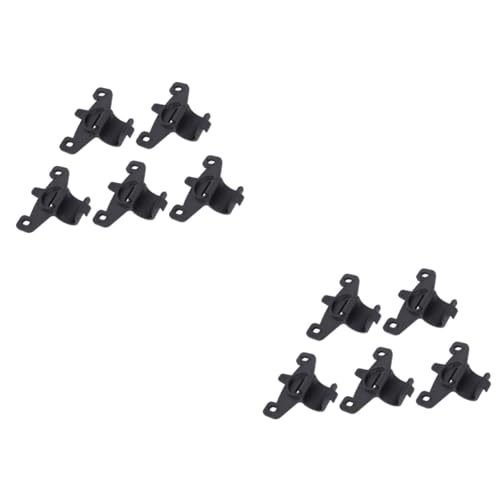 ibasenice 2sets 5pcs Durable Bike Pump Mount with Silicone Wrap Band Inflator Retaining Bracket for Easy Installation Bicycle Frame Lightweight and Weather Resistant Fixing Clips Black 5pcs*2