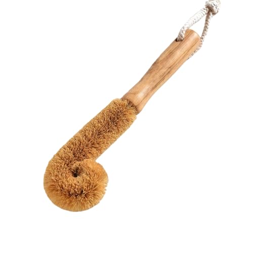 Coconut Fibre Brush with Wooden Handle for Kitchen