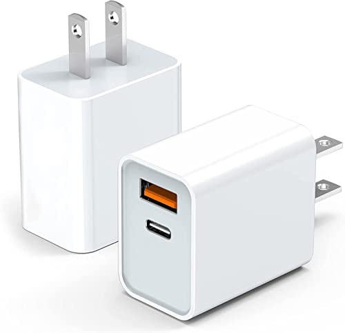 Apple Charger Block, USB C Fast Charging Block Usbc Wall Charger Dual Port USB & Type C Multi Ports Usb Plug Outlet For Apple iPhone Samsung Quick Charge Box Power Delivery Cube Adapter Cargador Brick
