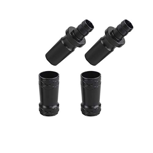 Camo Shisha Schlauchadapter Aluminium Schwarz 2 er Set - 18/8 Schliff Set Universal Wasserpfeife Hookah Zubehör