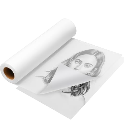 30cm x 50m Transparentpapier Rolle Skizzenrolle 26 g/m Seidenpapier Malpapier Rolle Schnittmusterpapier Architektenpapier für Zeichnen Skizzieren Verpacken Ostergeschenke