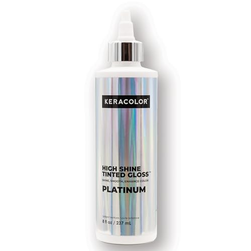 Image of Keracolor High Shine Tinted Hair Gloss, In-Shower Hair Glaze, Sheer Color-Enhancing Glossing Treatment, Platinum, 8 Fl Oz