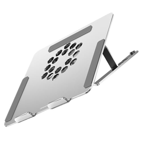 Base de aluminio con ventilador LED para portátil ajustable miniatura 1