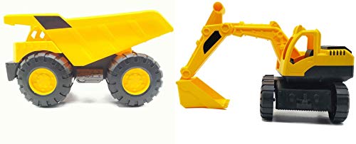 Image of Shopoflux Dumper and Excavator Construction Engineering Toy Vehicle for Kids (Dumper + Excavator)