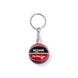 HAMIO Basketball Keychain, Metal Key Ring for Keys with Basketball Design Houston basketball,Duke basketball (Jordan)