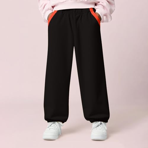 Boys Girls Sweeatpants Cotton Solid Color Unisex Kids Active Jogger Pants with Pockets 2-10 Years2