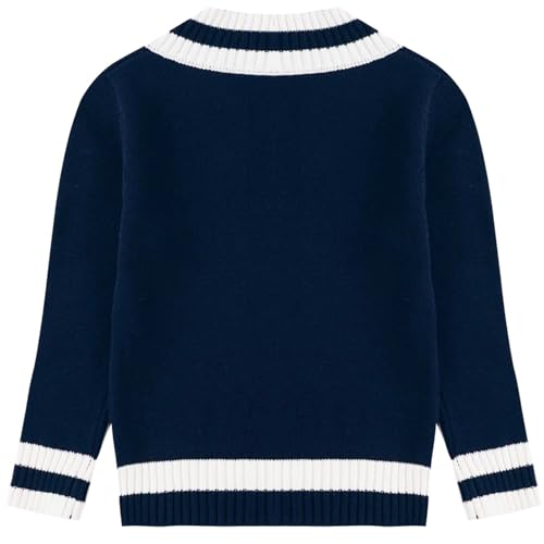 Boys Girls School Uniform Pullover Sweater Casual Long Sleeve V-Neck Cotton Knitwear Jumper2