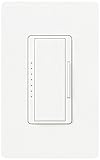 600W Max. CFL/LED or Incandescent/Halogen Dimmer - Tap & Rocker Switch - White - 120V Lutron Maestro MRF2-6CL-WH