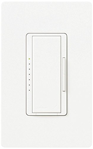600W Max. CFL/LED or Incandescent/Halogen Dimmer - Tap & Rocker Switch - White - 120V Lutron Maestro MRF2-6CL-WH