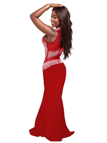 Image of Nagfar Women Rhinestone Sequin Birthday Party Sexy New Year Formal Dress