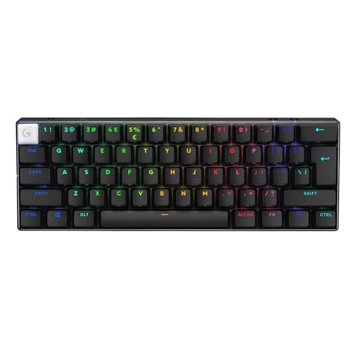 Contenuto della confezione: tastiera gaming wireless PRO X 60, adattatore USB wireless LIGHTSPEED, cavo dati e ricarica da USB-A a USB-C 1,8 m, copritasto Logitech G, custodia per il trasporto e documentazione per l'utente