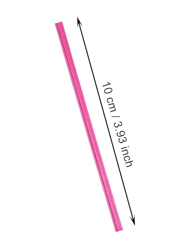ONLYKXY 120pcs Kraft Paper Twist Ties Plant Ties 4inch Reusable Bread Twist Ties Cake pop Ties Cable Ties Candy Ties for Bags (Rose Red)