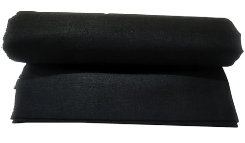 Image of Black Pooja Cloth, Traditional Prayer Fabric, 1 x 1.25 Metres