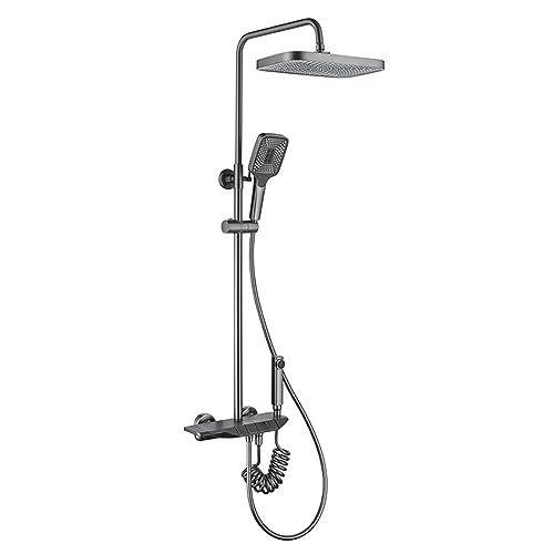 Mitigeur de douche réglable en hauteur avec ciel de pluie pour le confort de la famille