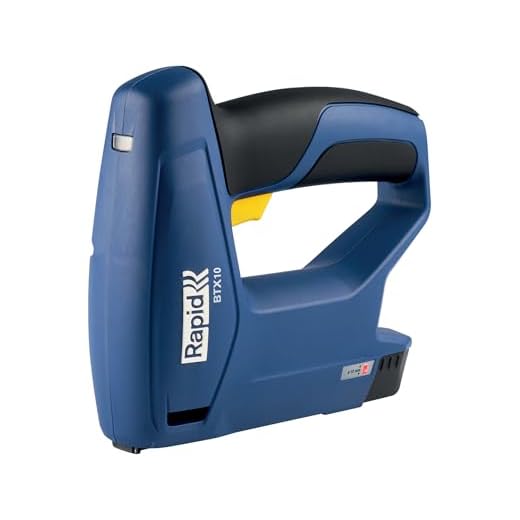 RAPID BTX10 Grapadora inalámbrica a Batería para Grapas Tipo 53 (4-10 mm), 900 grapas/carga, Dark Blue