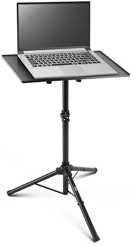 Pyle support trépied réglable pour ordinateur portable – Support DJ et projecteur, hauteur ajustable