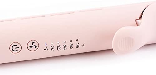 L'ANGE HAIR Le Duo 360° Airflow Styler | 2-in-1 Curling Wand & Titanium Flat Iron Hair Straightener | Professional Hair Curler with Cooling Air Vents to Lock in Style | Adjustable Temp