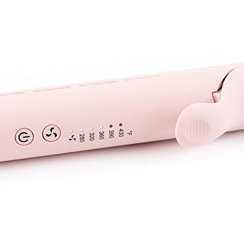 L'ange Hair Le Duo 360° Airflow Styler | 2-In-1 Curling Wand & Titanium Flat Iron Hair Straightener | Professional Hair Curler With Cooling Air Vents To Lock In Style | Dual Voltage & Adjustable Temp #TOP5