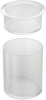 iDesign 69930 Clarity Hair Accessories Organiser, Plastic Bathroom Storage Box with 2 Compartments, Clear, 6" x 6" x 7"