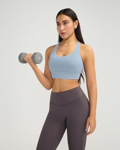Ama Larsi High Impact Strappy Sports Bra for Women Denim Blue — view 3
