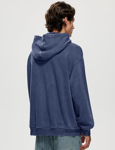 Iwing Oversized Acid Wash Hoodie for Men Unisex Heavyweight Fleece Hoodies Women Vintage Washed Sweatshirt Fall Winter4