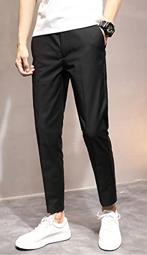 utcoco Men's Cropped Suit Pants Slim-Fit Ankle Length Dress Pants3
