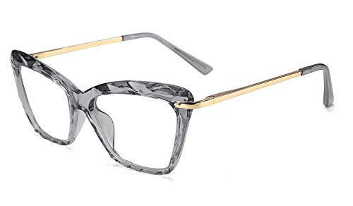 FEISEDY Cat Eye Glasses Frame Crystal Clear Lenses Eyewear