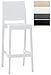 Tabouret de Bar Maya en Plastique Empilable I Chaise de Bar Confortable avec Repose-Pied I Chaise Haute de Cuisine avec Dossier I Hauteur As, Couleur:Blanc