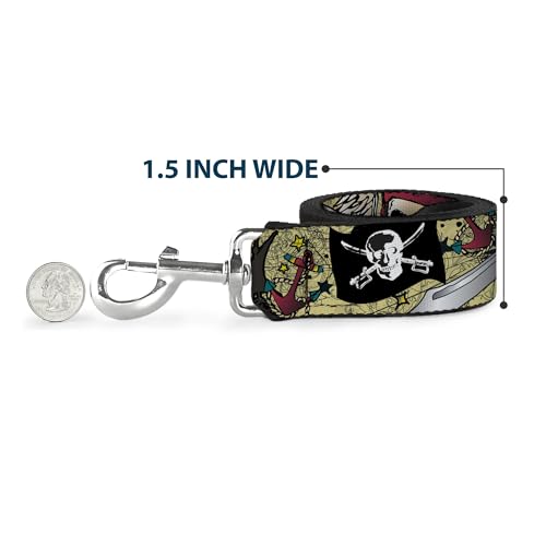 Laisse pour chien Buckle-Down Dead Men imprimé haute densité