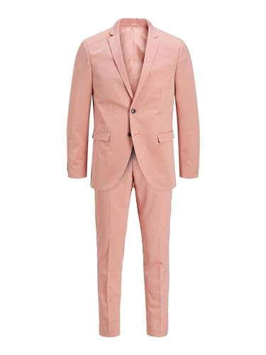 Jack & Jones Single Breasted Blazer and Tailored Trousers JPRFRANCO Super Slim Fit Suit, Rosa, verde e vinho