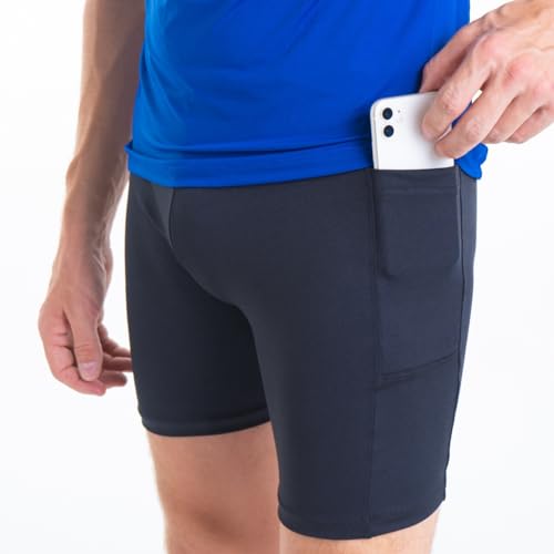 Bermuda Segunda Pele com Bolso (M, Preto)