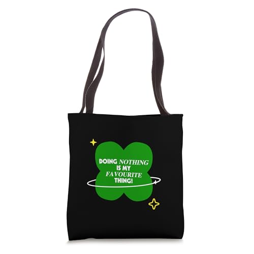 Doing Nothing Is My Favourite Thing Funny Pocket Cloud Stars Tote Bag